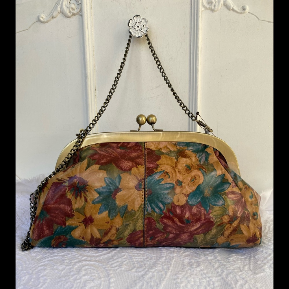 Patricia Nash*Fresco Bouquet* Mia Frame• Kiss Lock•Satchel•NWT - Picture 2 of 11